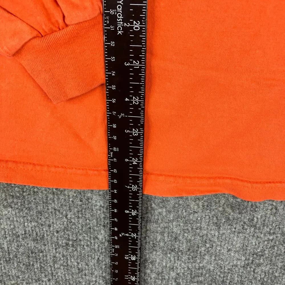 Anvil T-Shirt‎ Men's Size M Orange Falcon Football Long Sleeve Graphic Tee